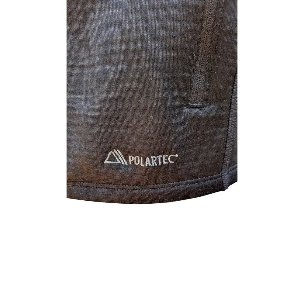 LL Bean Men's Medium Polartec Vest Black Full Zip Outdoor Hiking Trail